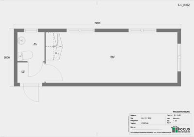 Kontormodul 2,5 x 7,2 m