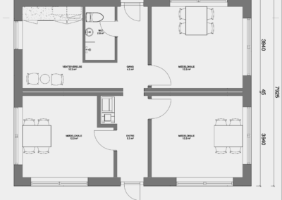 Modulbygning 80 m2
