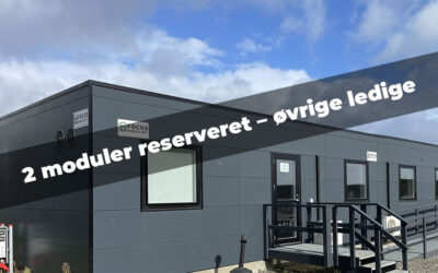 154 m2 modulbygning til kontor, kantine, undervisning