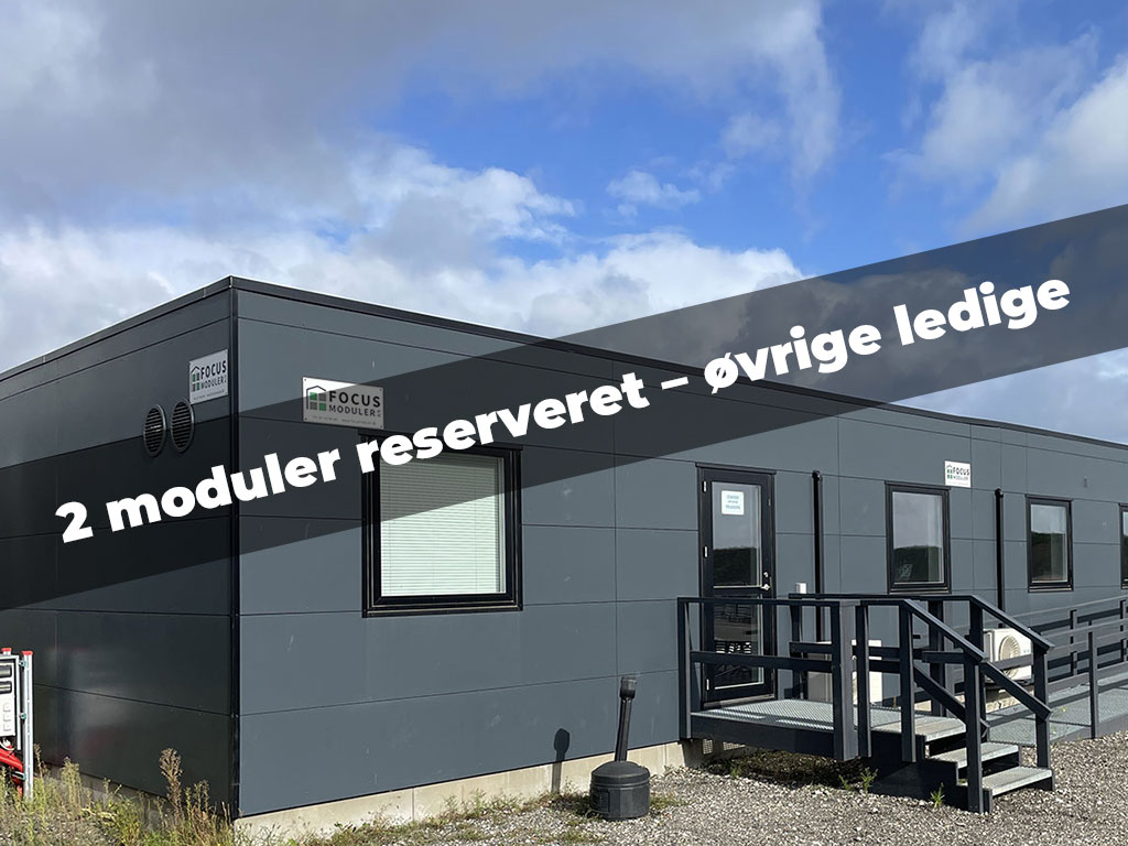 154 m2 modulbygning til kontor, kantine, undervisning