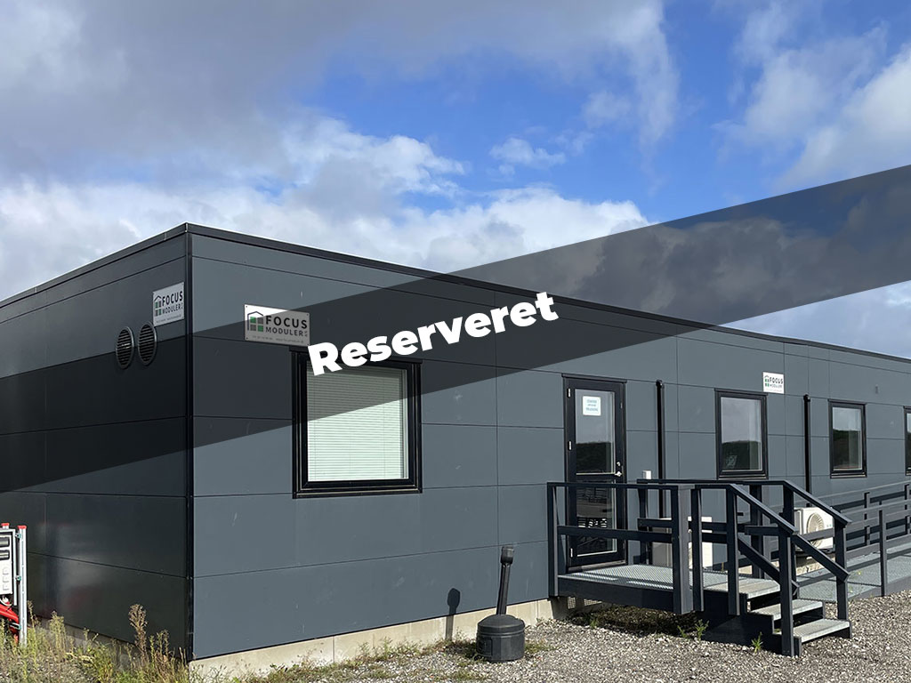 154 m2 modulbygning til kontor, kantine, undervisning