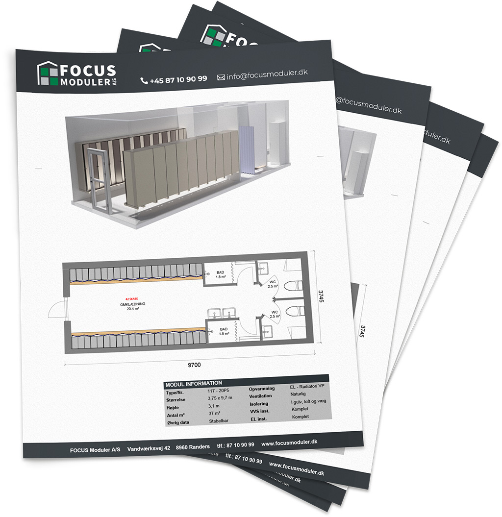 FOCUS Moduler A/S Plantegninger Mandskabsmoduler