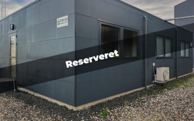 Modulbygning på 111 m2 – et stort lokale samt køkken og toiletter