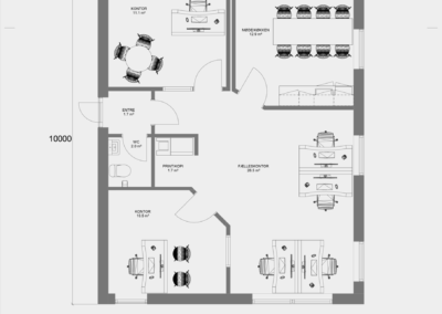 FOCUS Moduler A/S Brugtbørs: 80 m2 Kontorbygning med mange muligheder