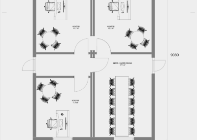 70 m2 modulbygning med tagrejsning – mange anvendelsesmuligheder