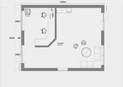 FOCUS Moduler A/S Brugtbørs: 80 m2 modulbygning - reception/venteværelse etc.