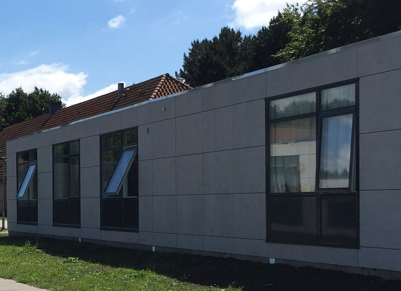 FOCUS Moduler A/S Brugtbørs: 200 m2 modulbygning - fleksibel løsning til institution, kontor, genhusning m.m.